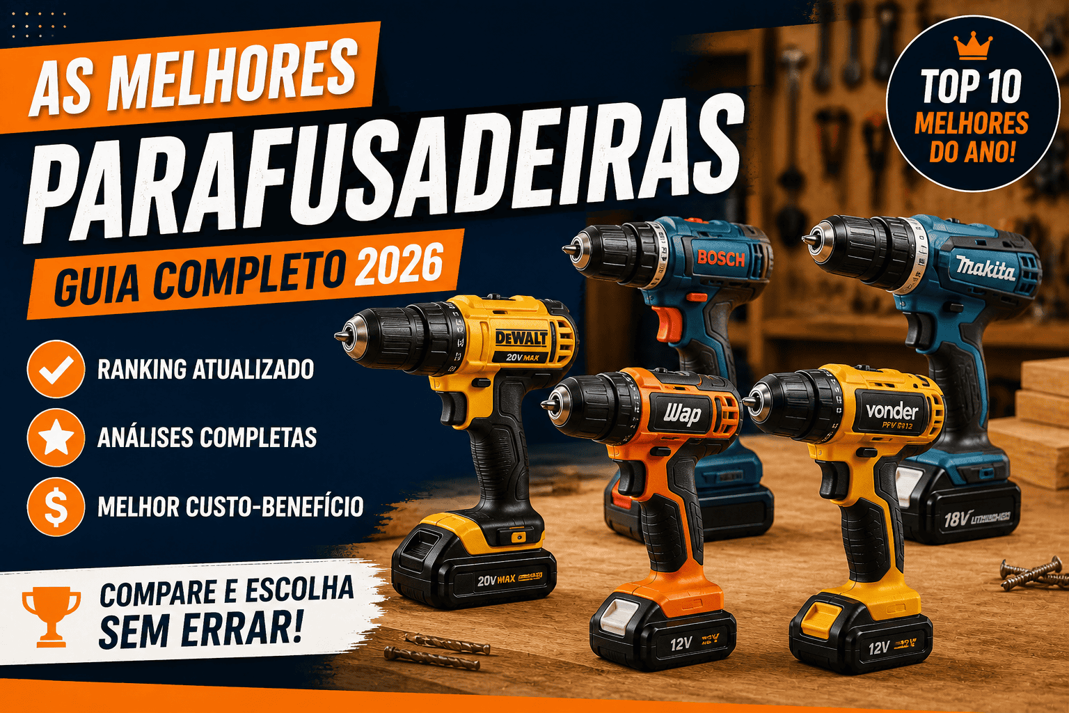 Leia mais sobre o artigo As melhores parafusadeiras: top 10 2026