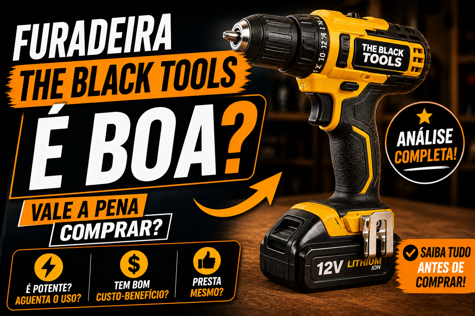 Leia mais sobre o artigo Furadeira The Black Tools é boa? Avaliação completa para comprar com confiança