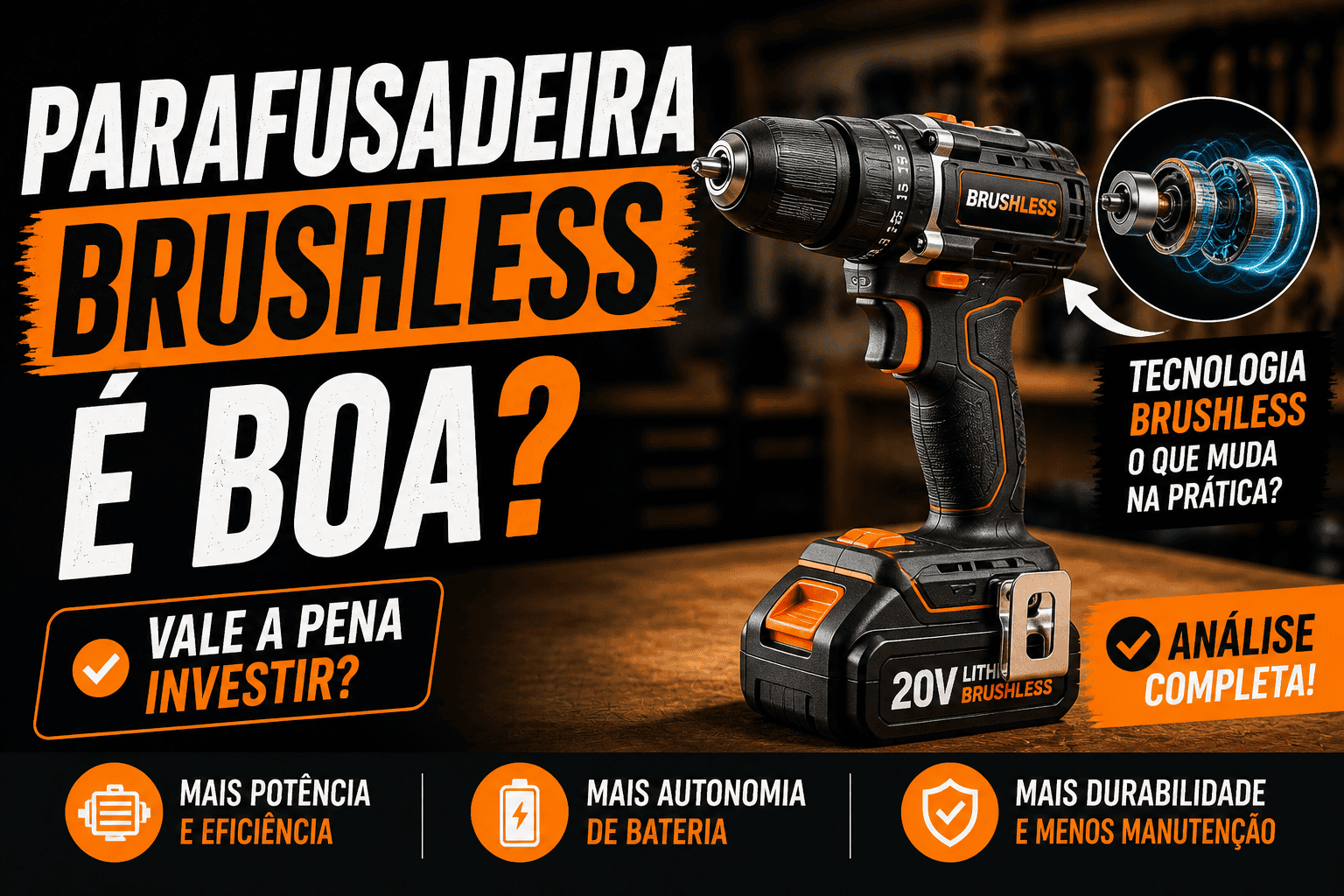 Leia mais sobre o artigo Parafusadeira brushless é boa? Guia completo para escolher a melhor